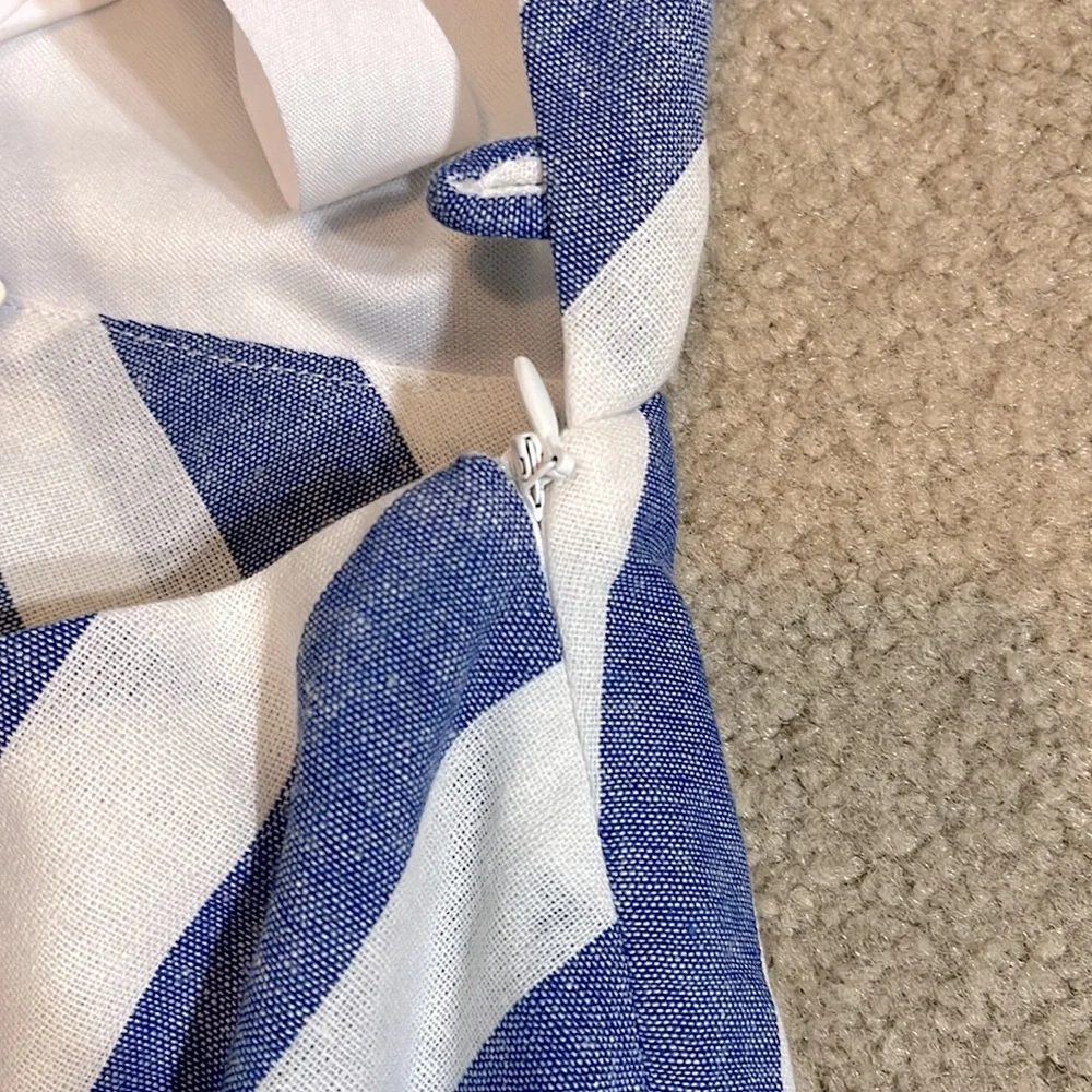 NEW Cosygal Striped High-Low Maxi Dress, Bandage Dress, Backless, Blue/White MED - Picture 9 of 13